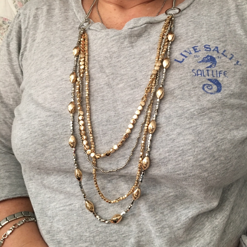 Layered Silver And Gold Necklace